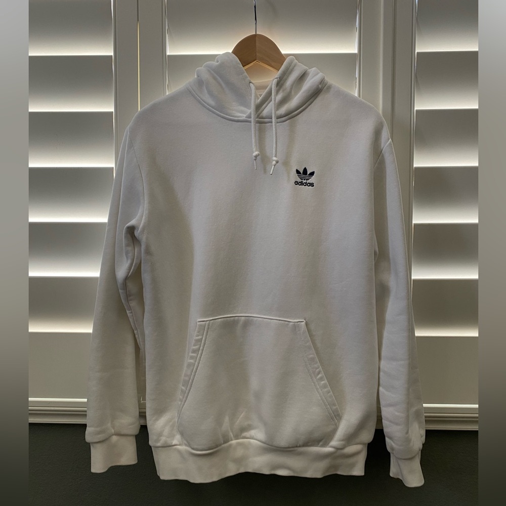 Solid white addidas hoodie size Xs